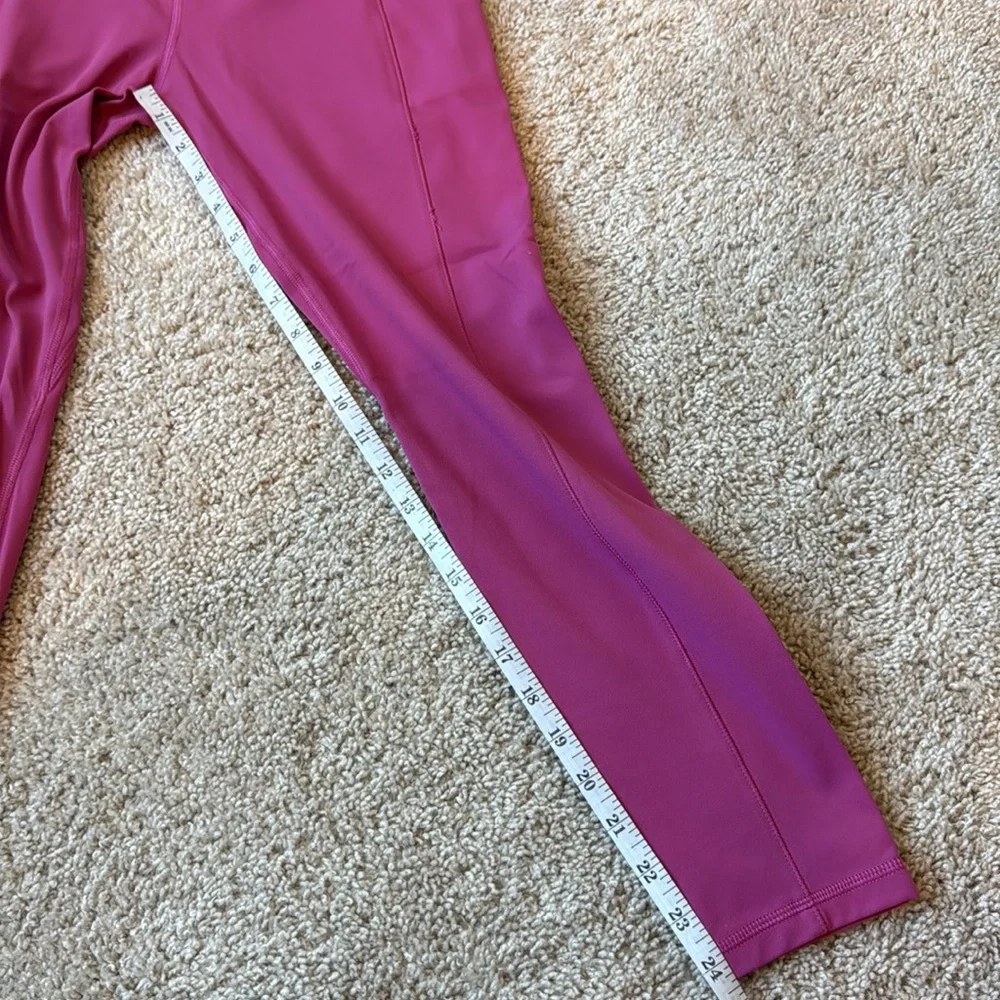 Women's Pink High-Waisted Cropped Leggings, size small - Picture 5 of 6